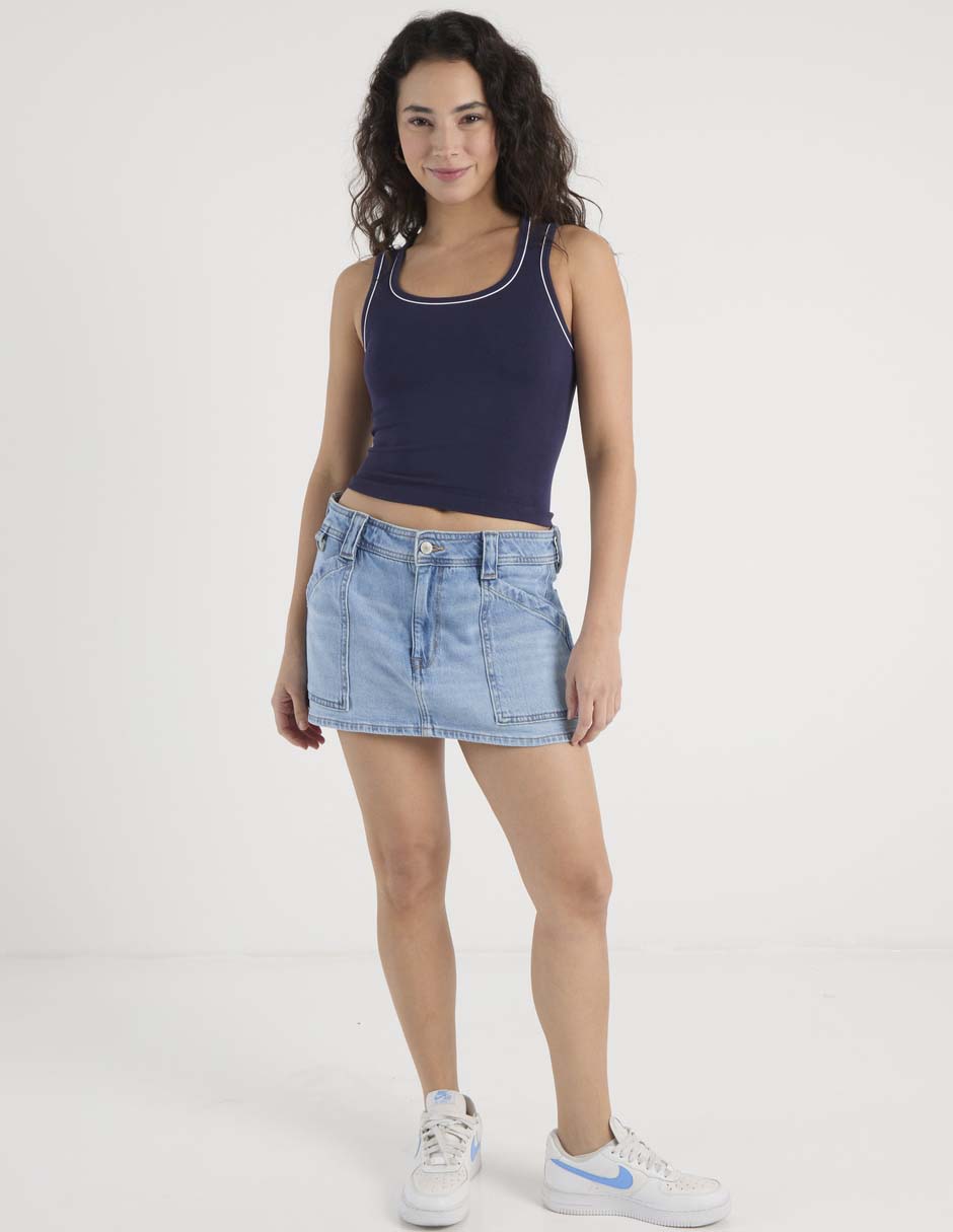Falda short mini a la cintura 2