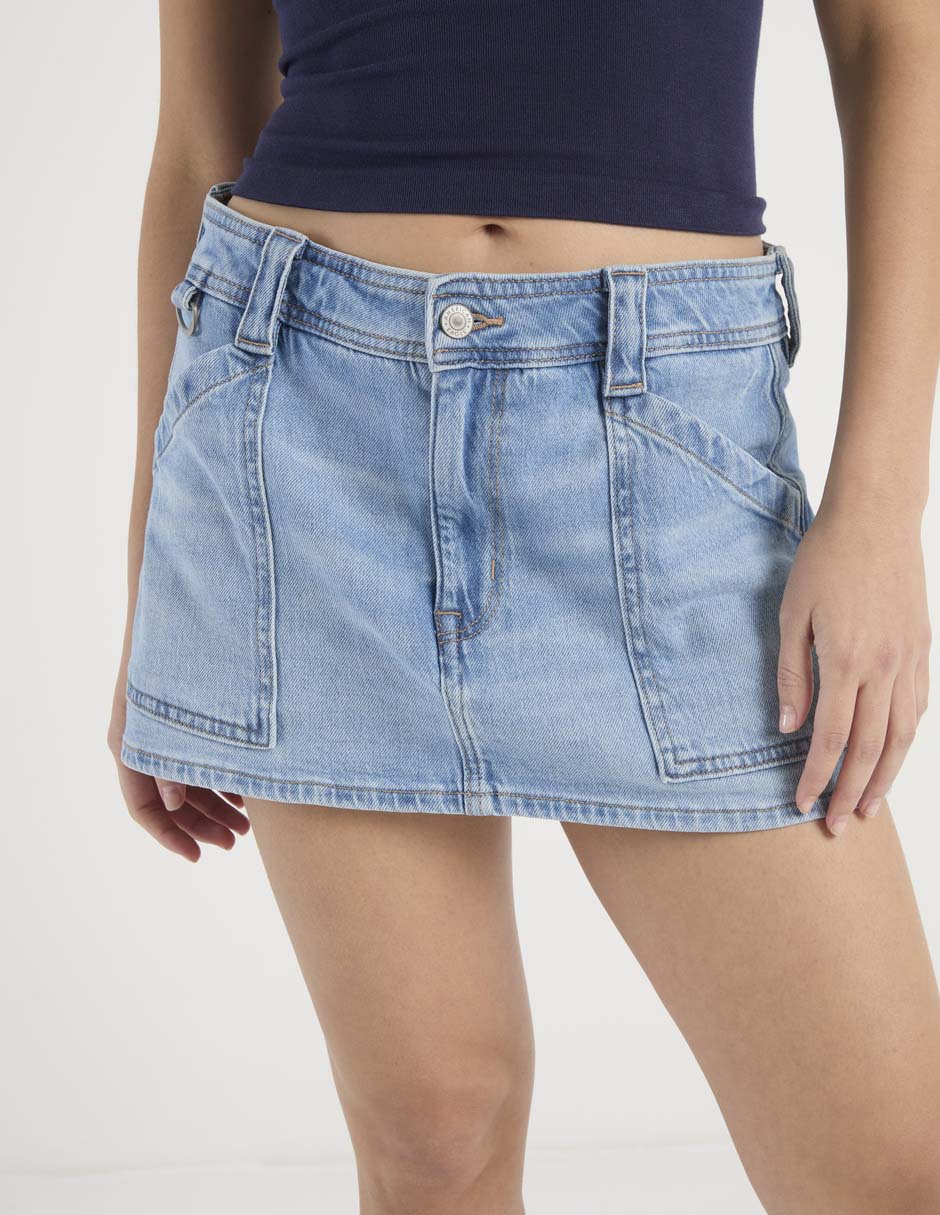Falda short mini a la cintura 4