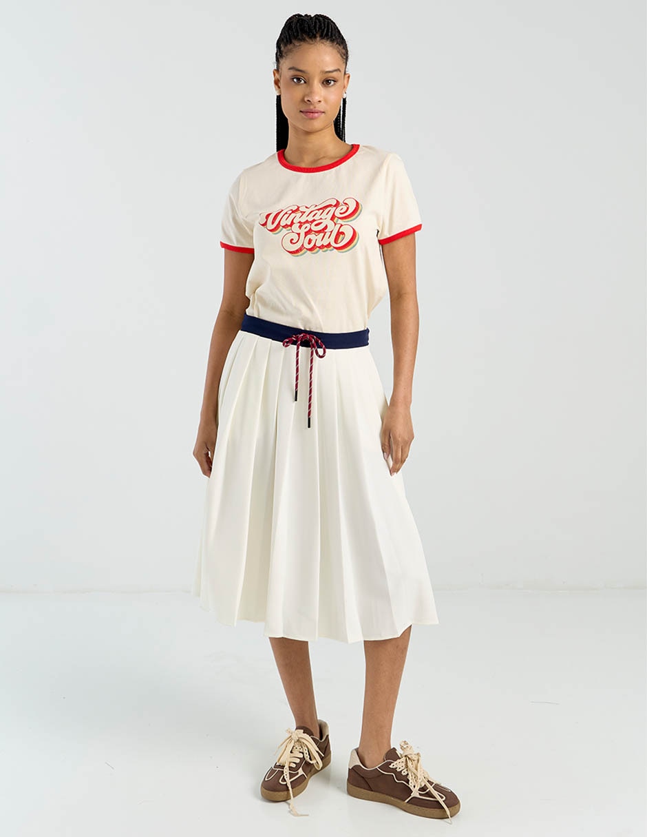 FALDA COFFEE BEAN S14886 FA, G, BLANCO