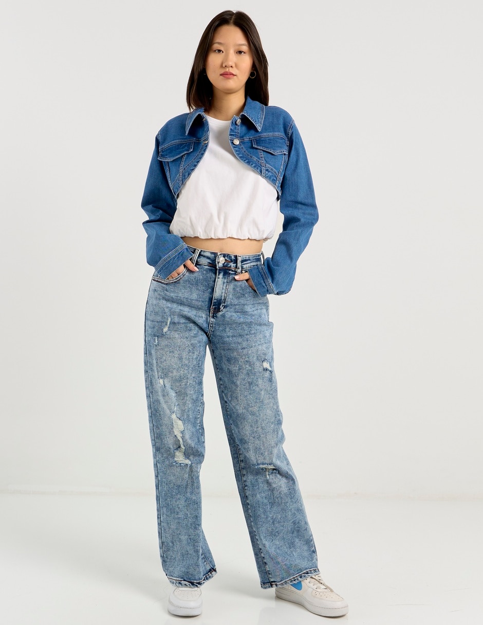 Jeans straight Wax Jeans para mujer