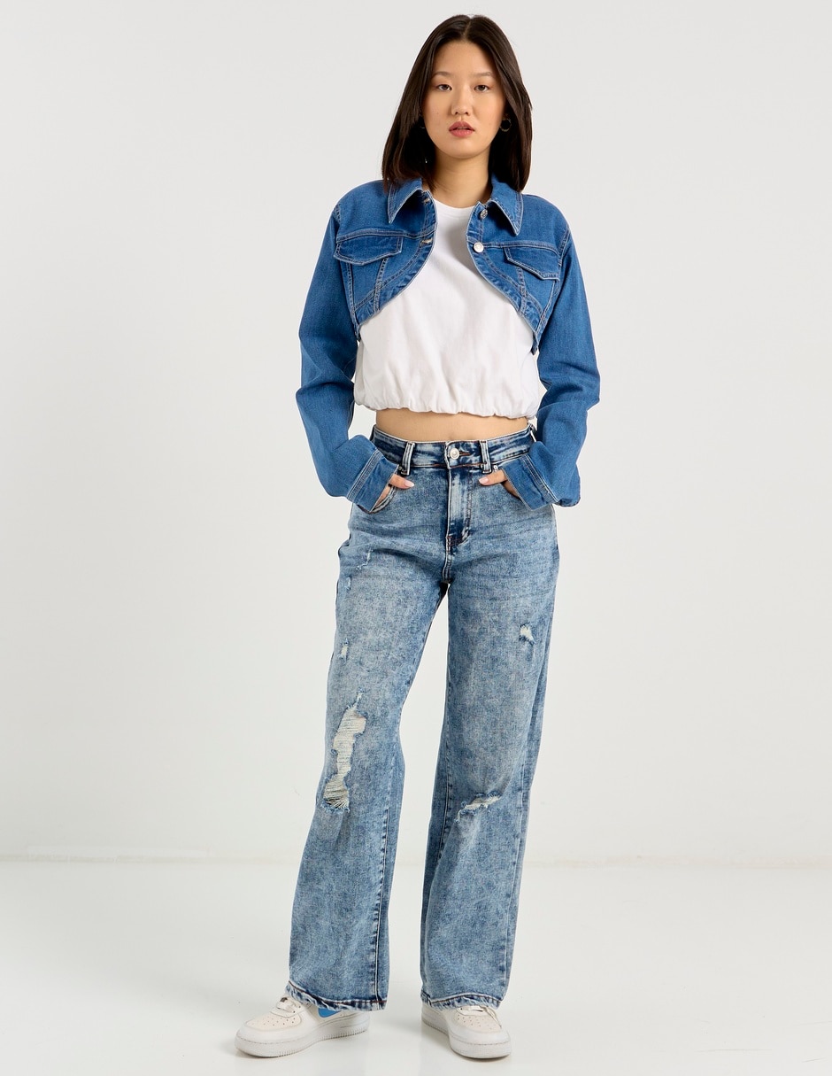 Jeans straight Wax Jeans para mujer 3