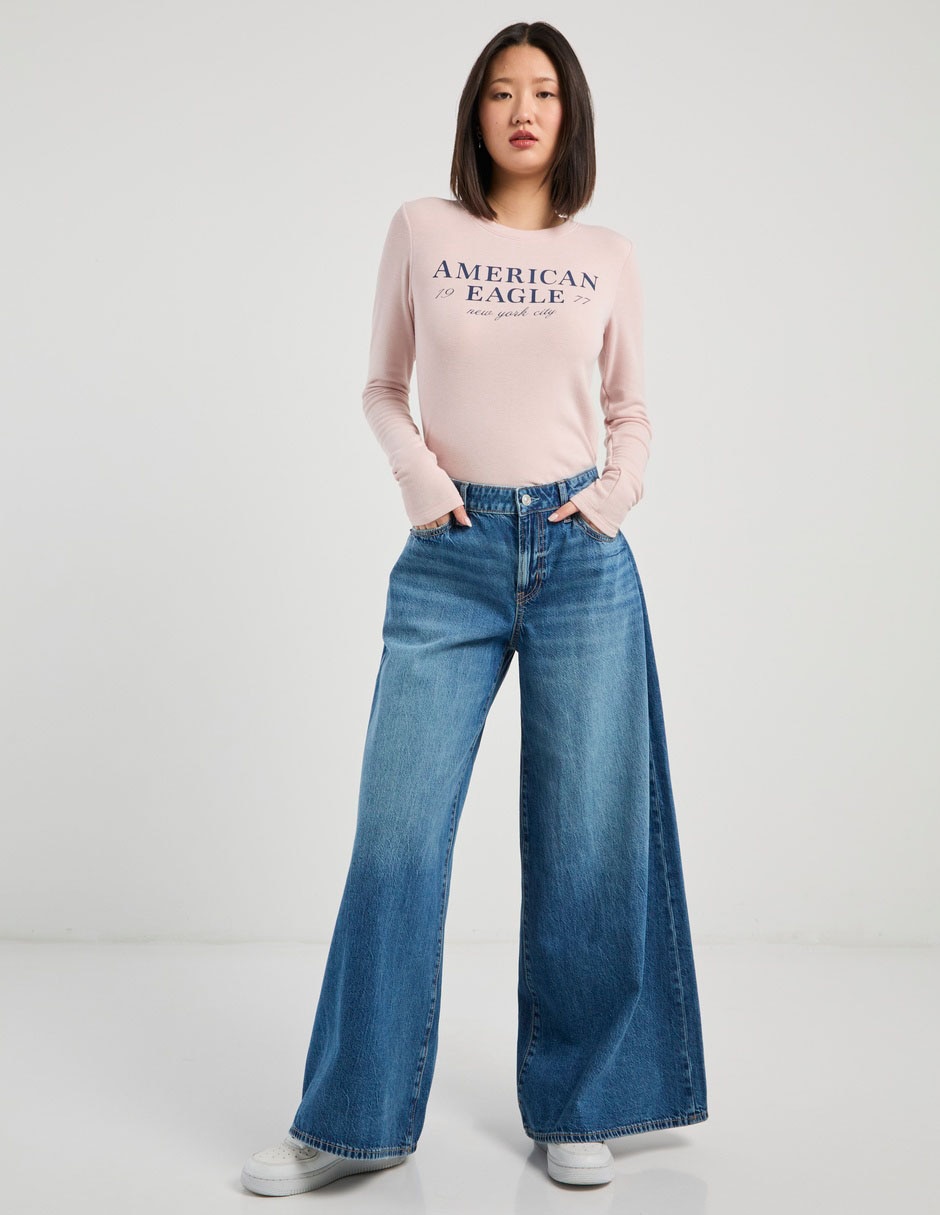Jeans wide leg para mujer