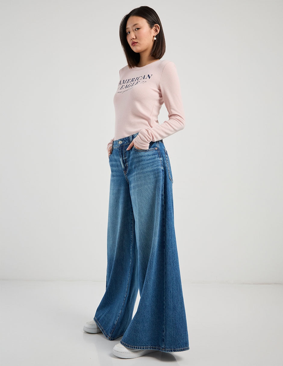 Jeans wide leg para mujer 8