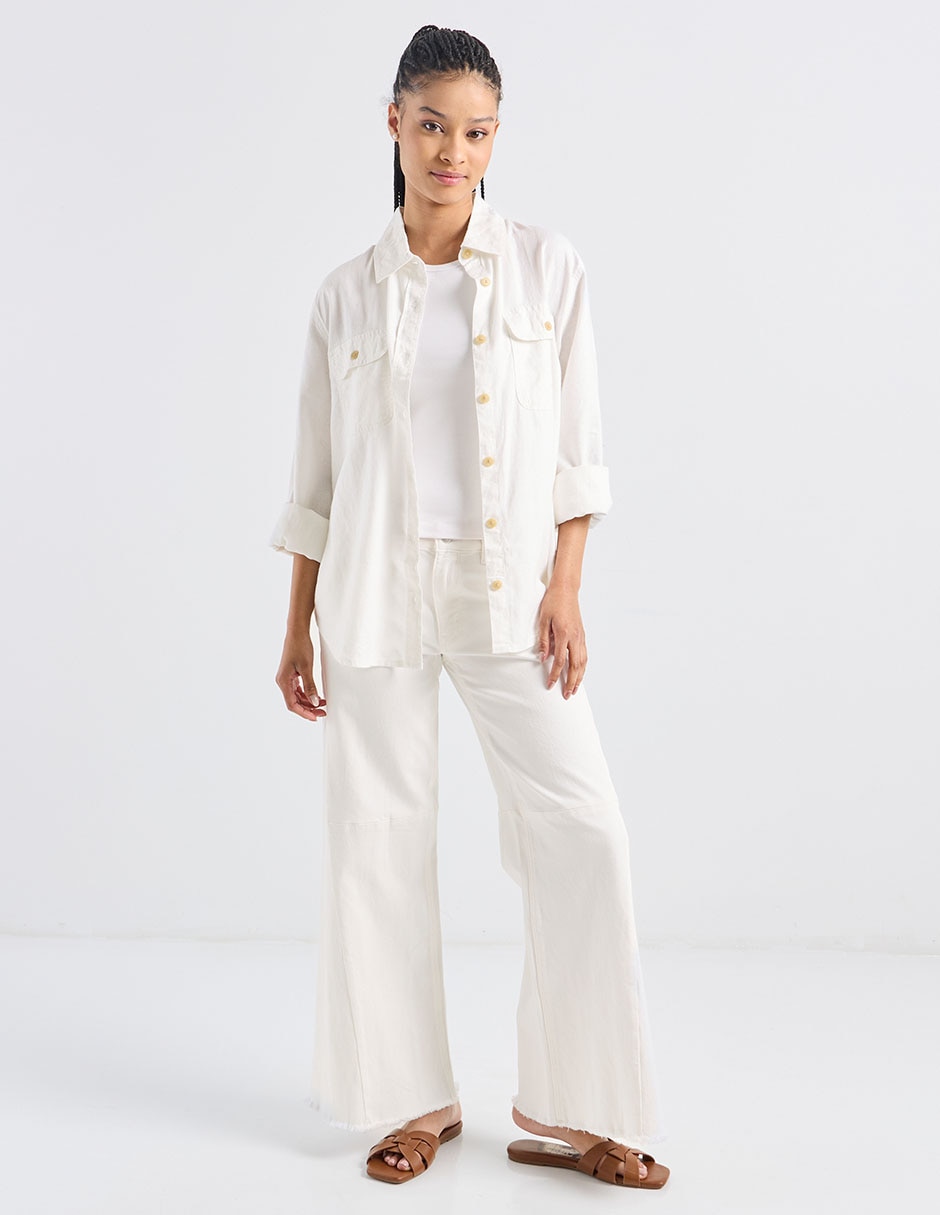 Blusa camisera manga larga para mujer 3