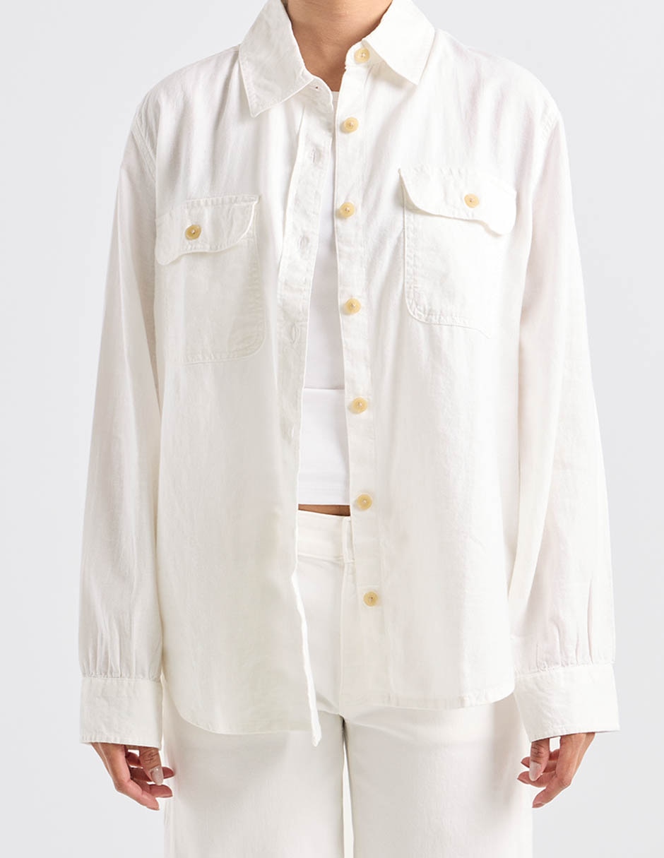 Blusa camisera manga larga para mujer 7