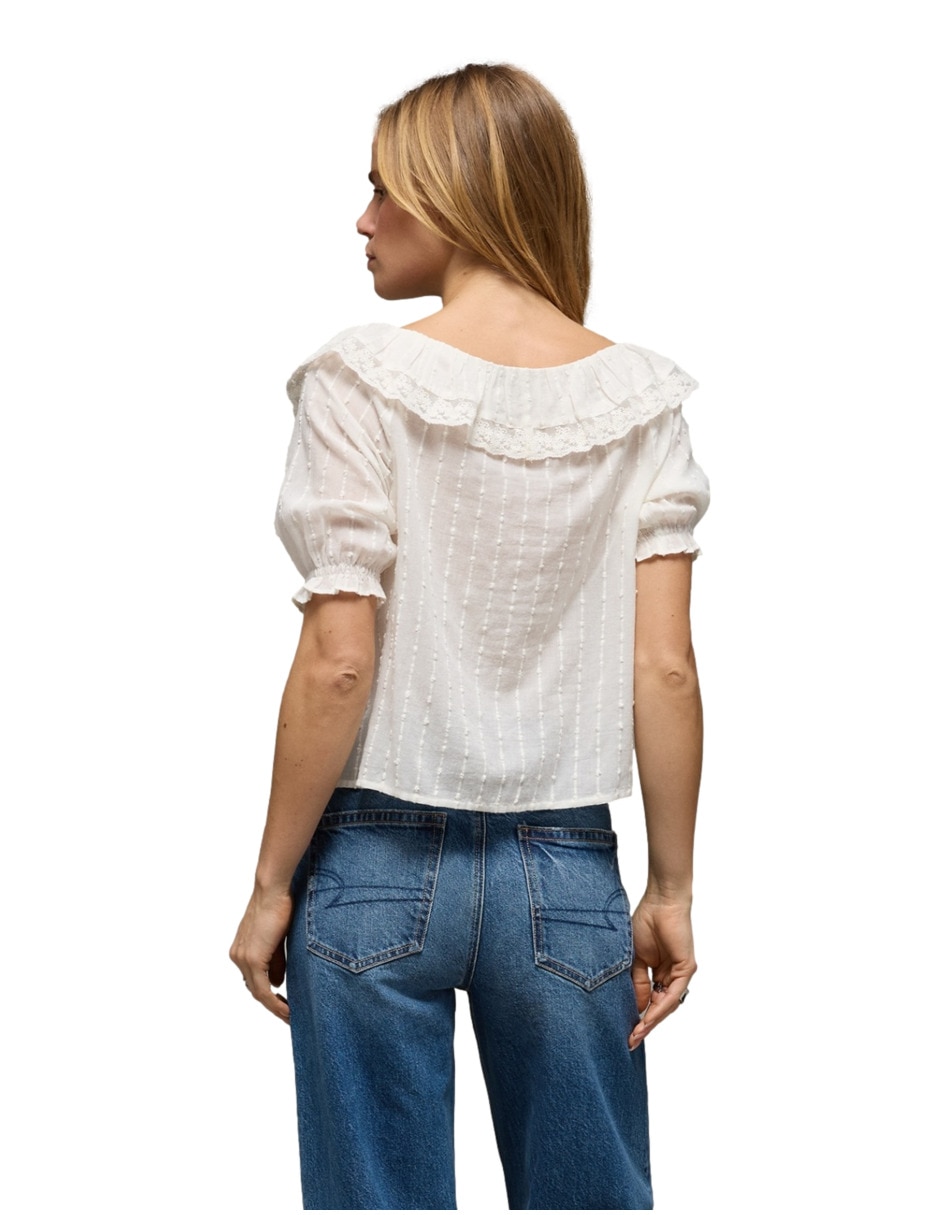 Blusa manga corta para mujer 3