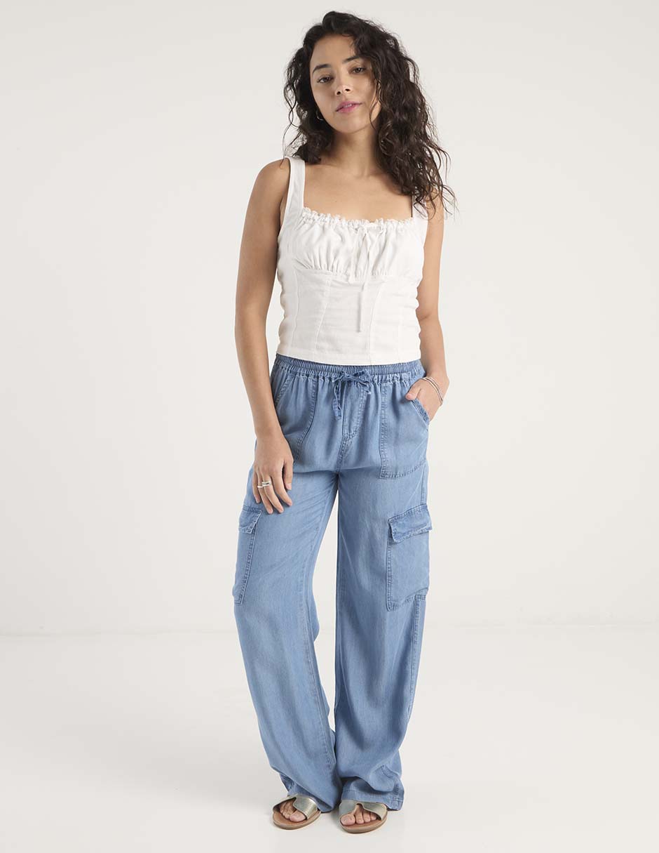 Pantalón cargo loose para mujer