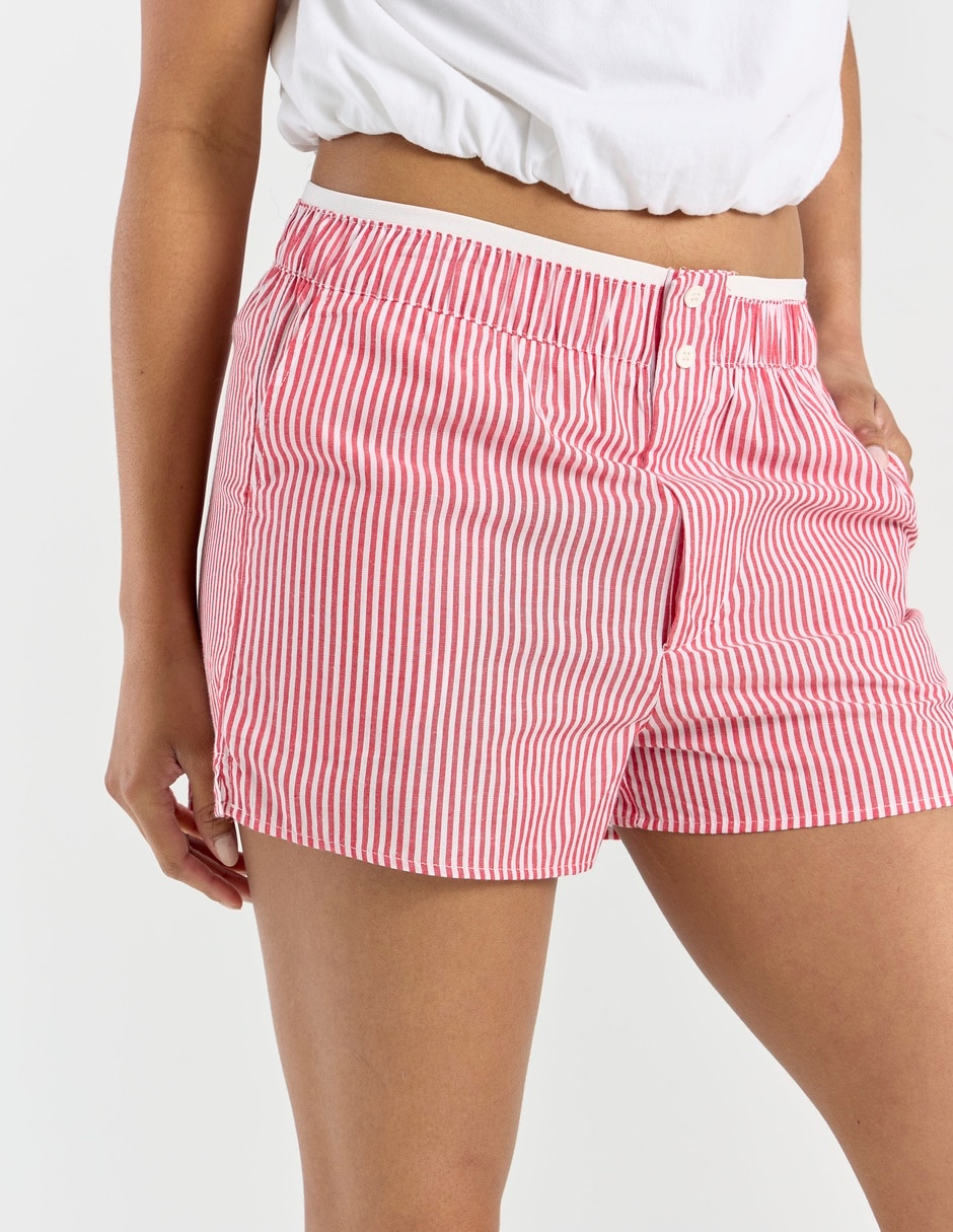 SHORT C/PINZAS COFFEE BEAN NT, G, ROJO