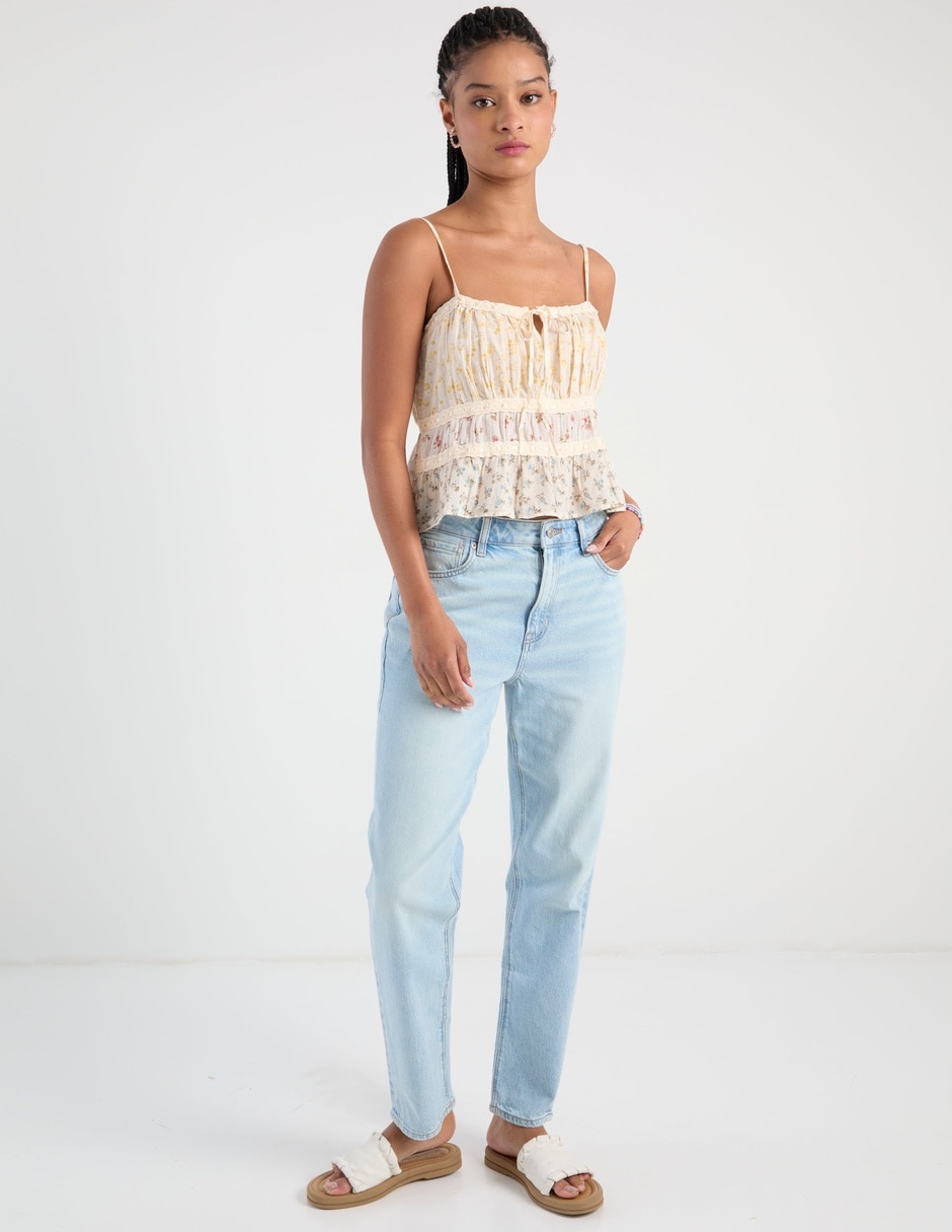 Jeans slim cintura media para mujer 2