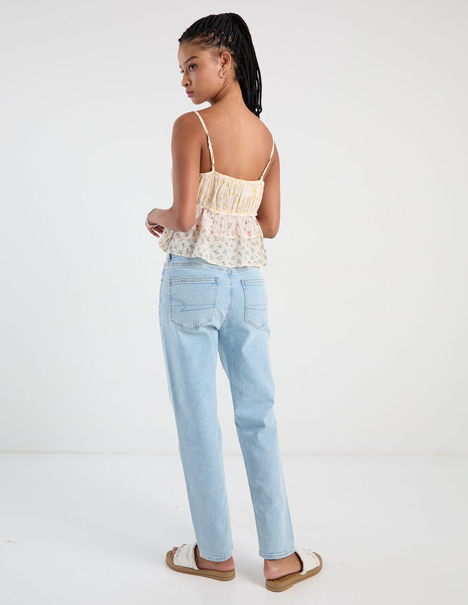 Jeans slim cintura media para mujer 6