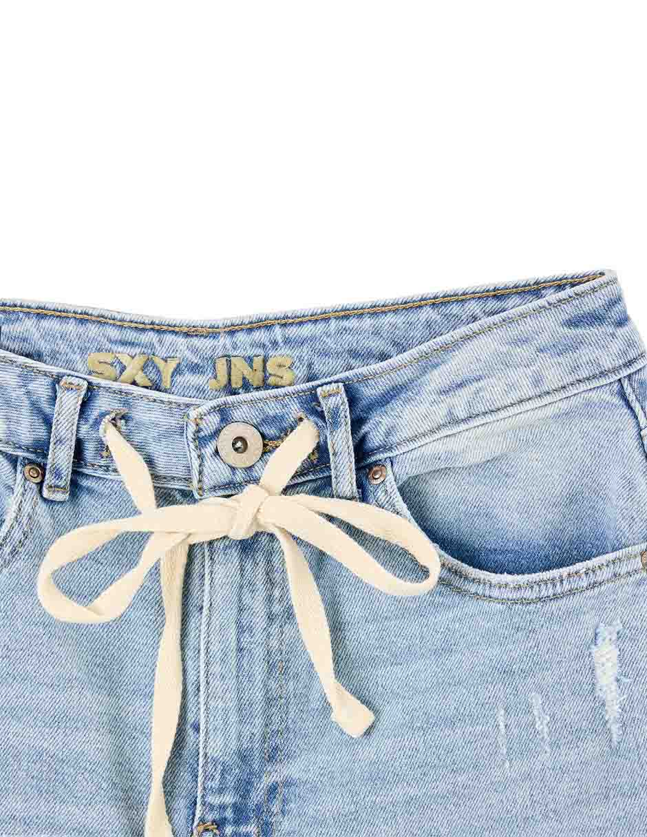 Jeans amplio cintura alta para mujer 5