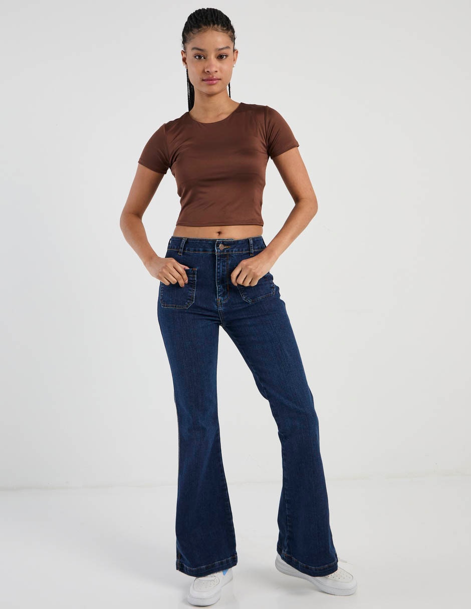 Playera manga corta cuello redondo para mujer 3