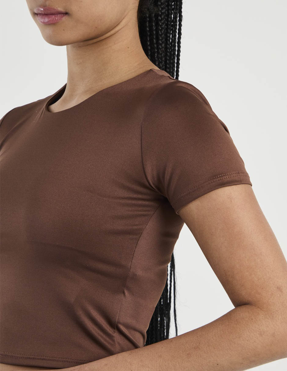Playera manga corta cuello redondo para mujer 5