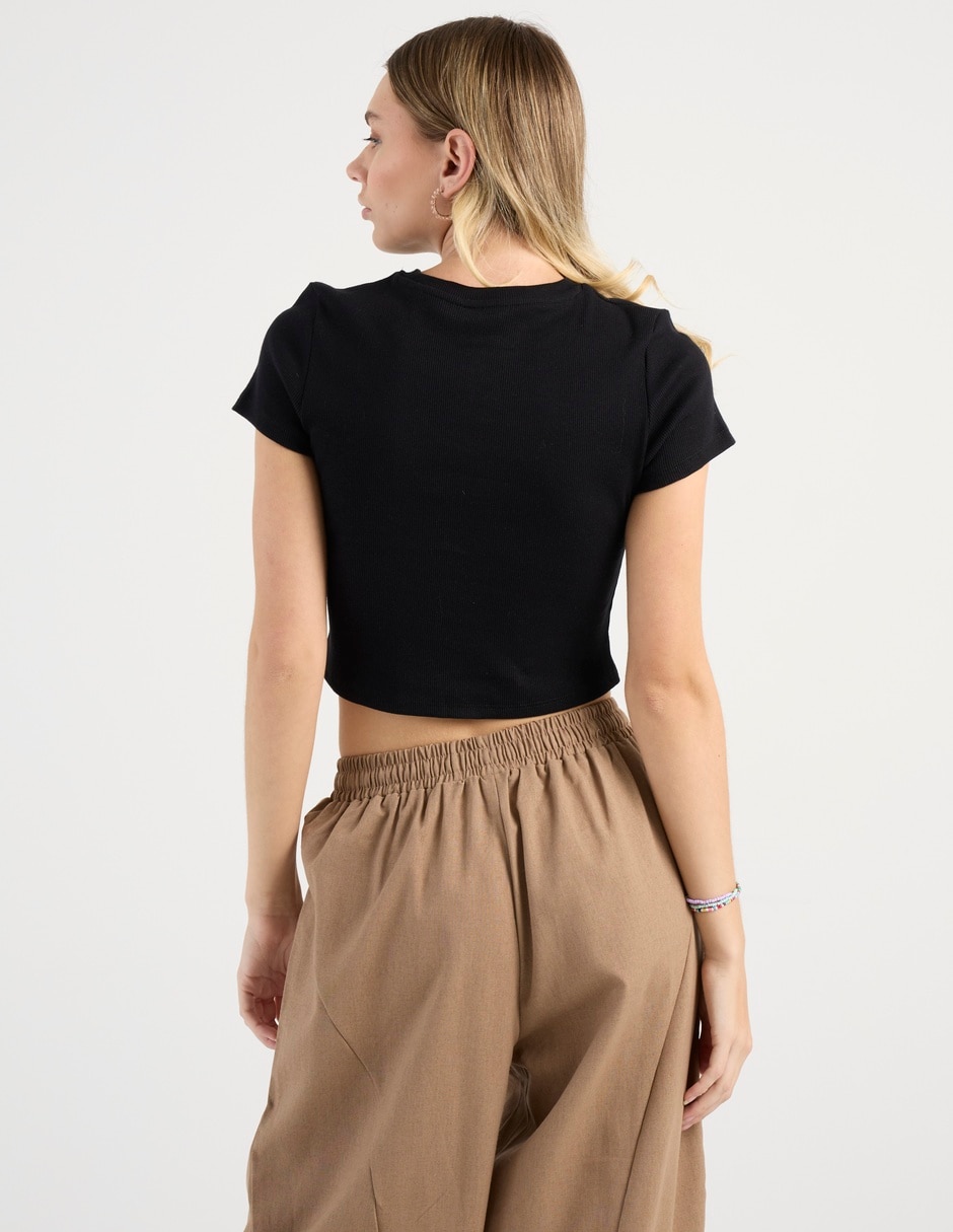 "playera" "manga" corta ninguno "cuello" redondo "para mujer" 6