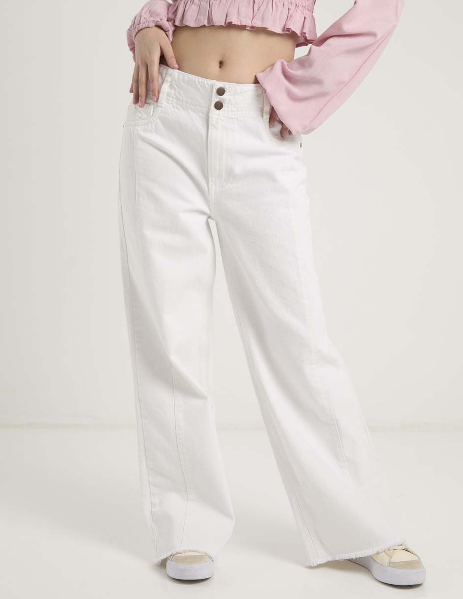 Jeans amplio cintura baja para mujer