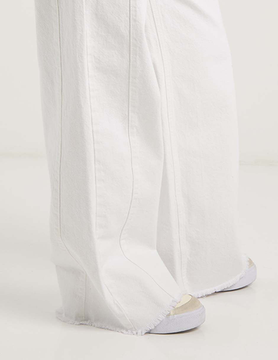 Jeans amplio cintura baja para mujer 5