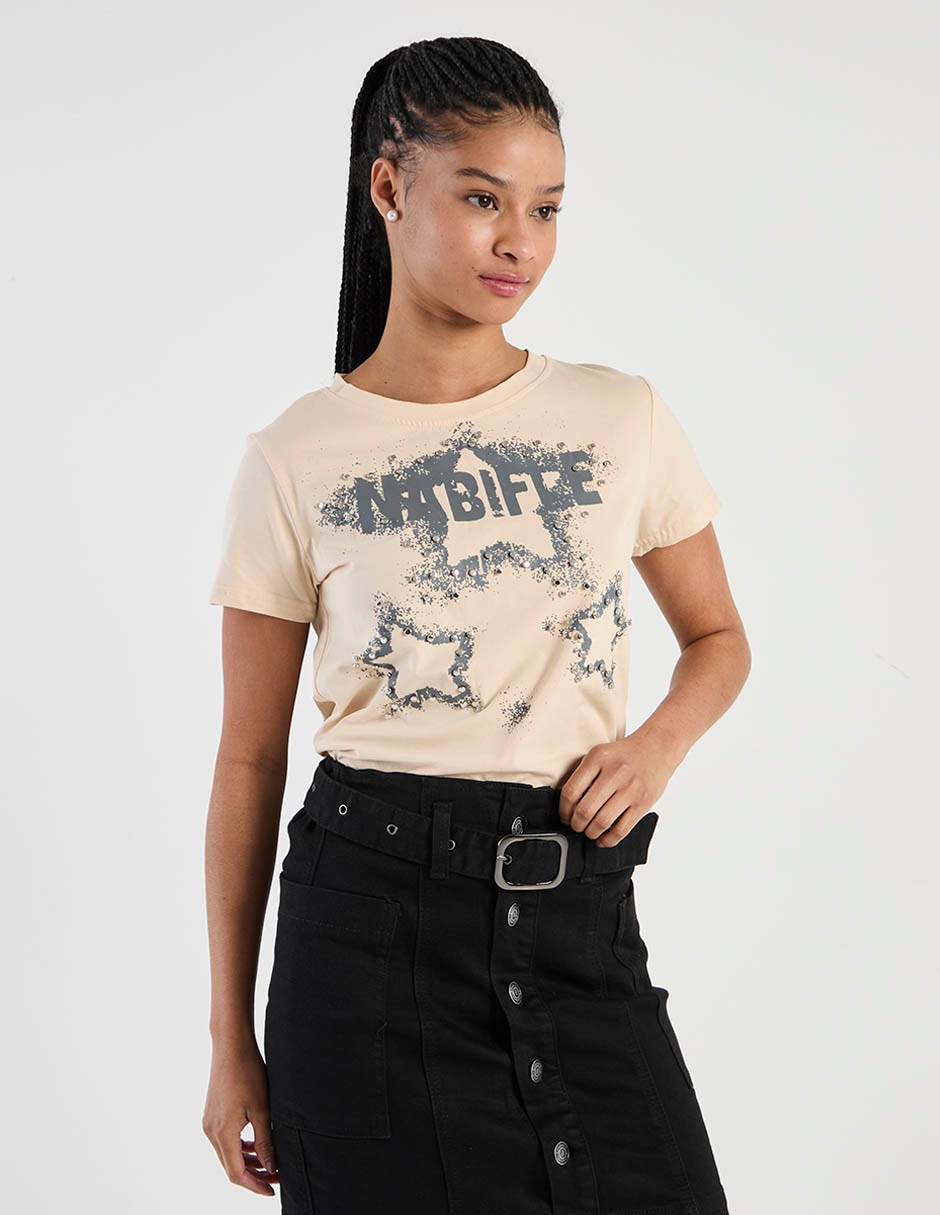 Playera manga corta cuello redondo para mujer 2