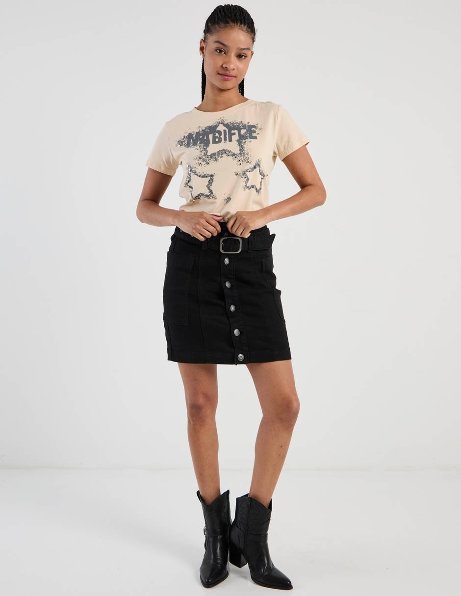 Playera manga corta cuello redondo para mujer 3