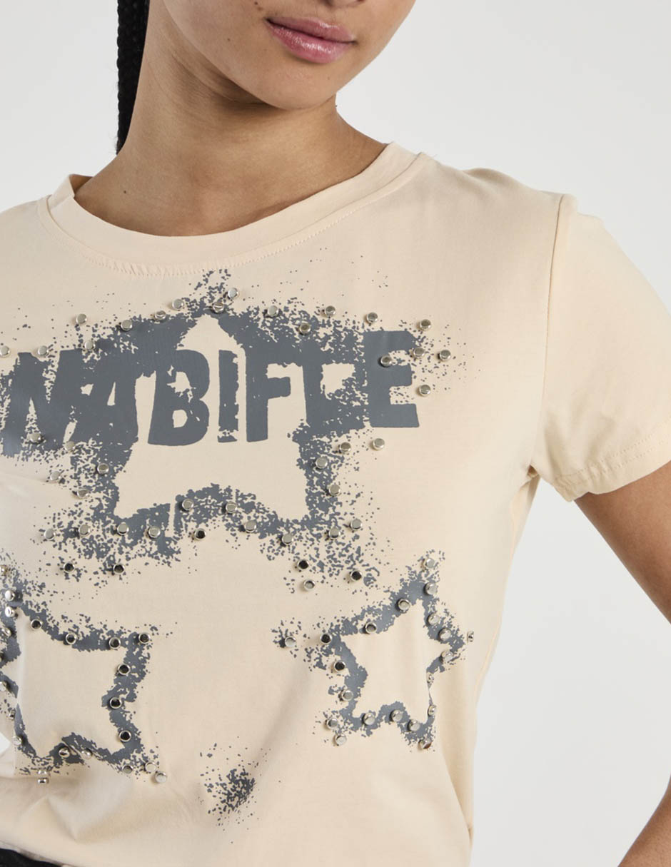 Playera manga corta cuello redondo para mujer 5