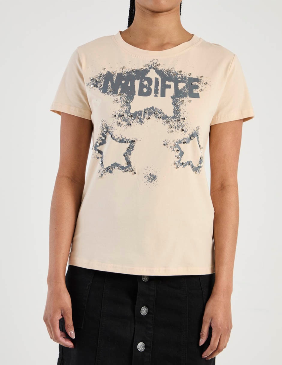 Playera manga corta cuello redondo para mujer 7