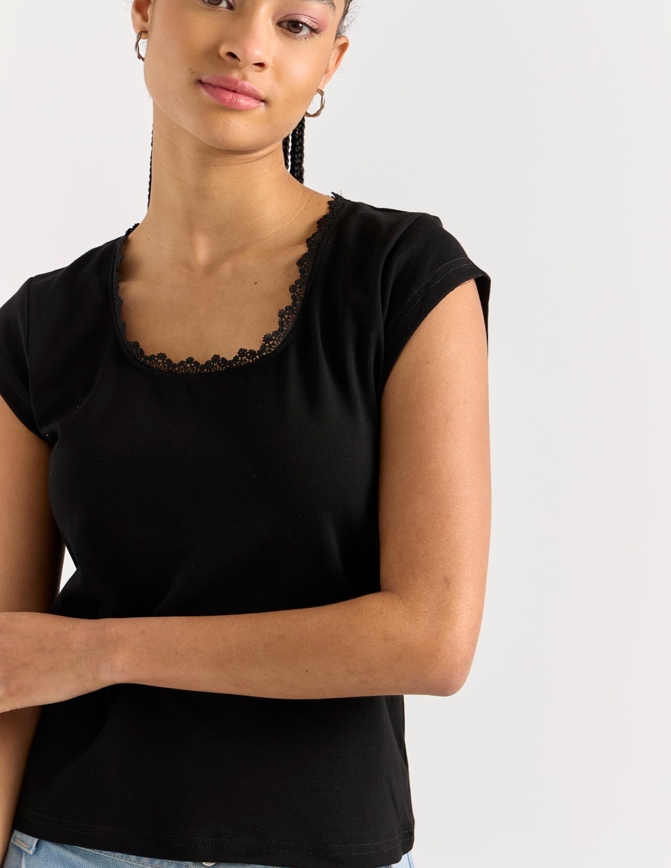 Blusa manga corta para mujer 4