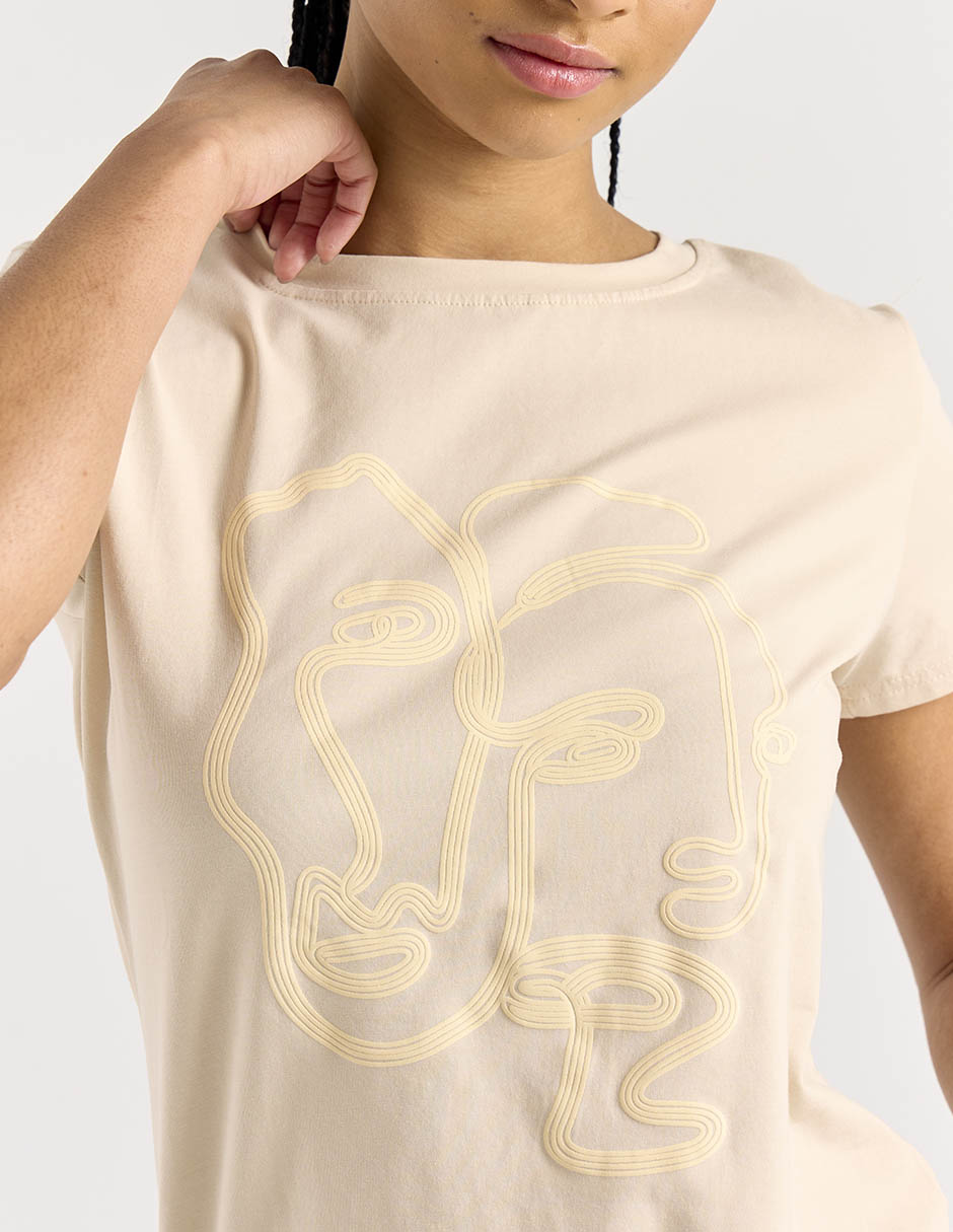 Playera manga corta cuello redondo para mujer 4