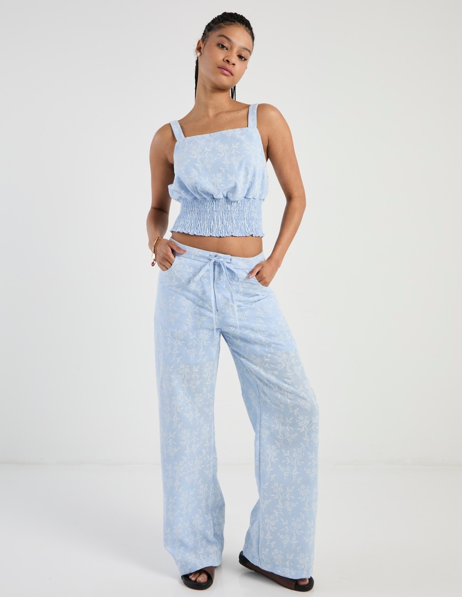 Pantalón relaxed amplio para mujer