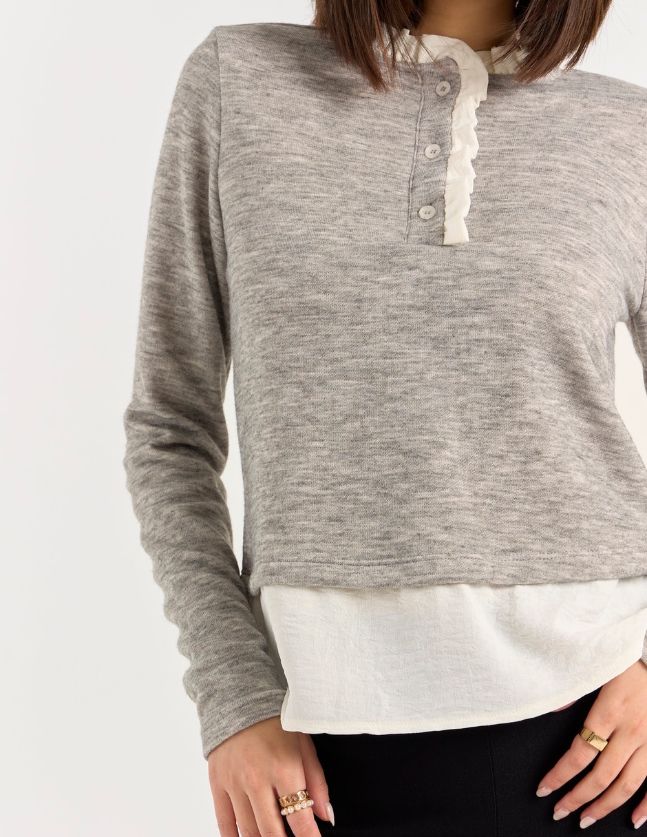 Suéter Salsa cuello mao para mujer