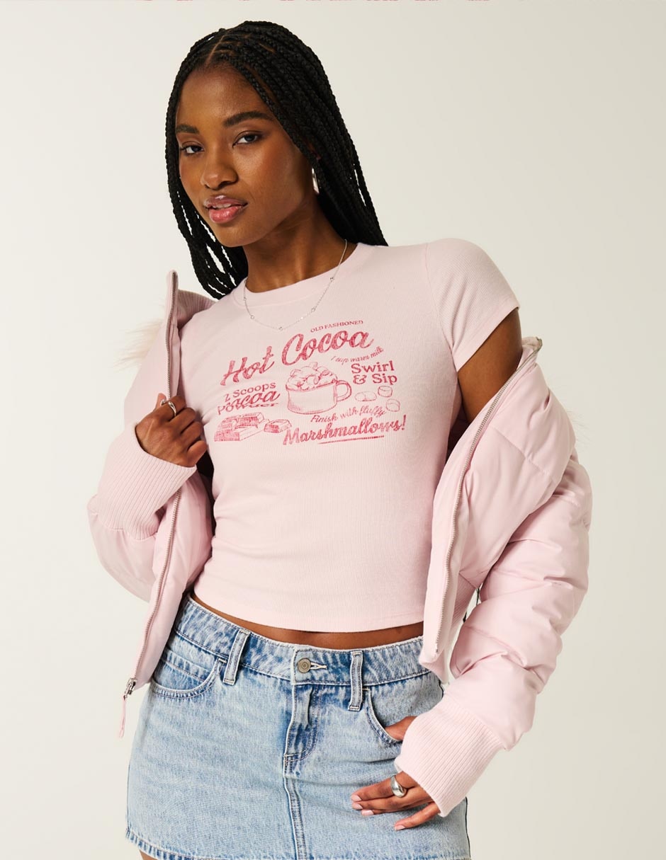 Playera manga corta cuello redondo para mujer 2
