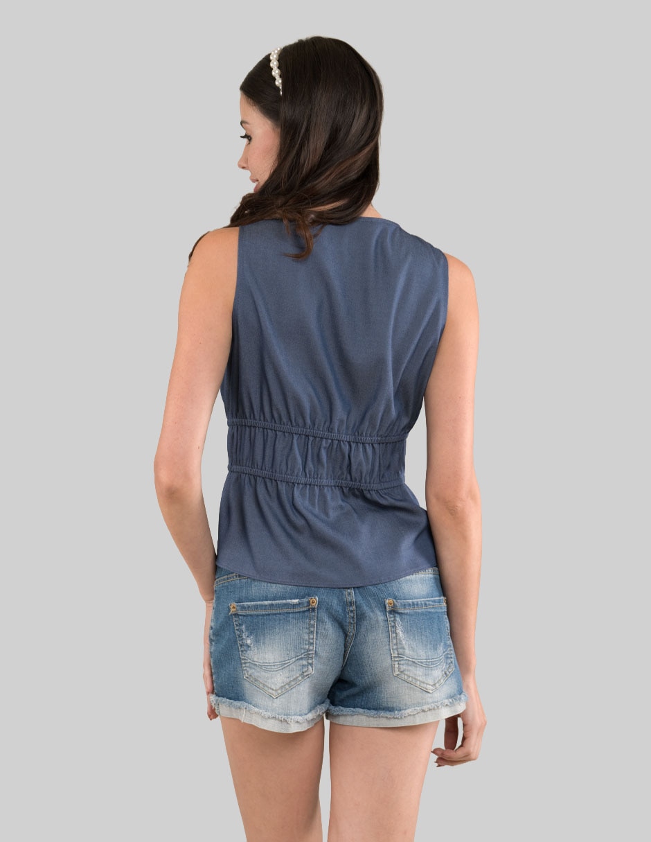 Blusa sin manga para mujer 4
