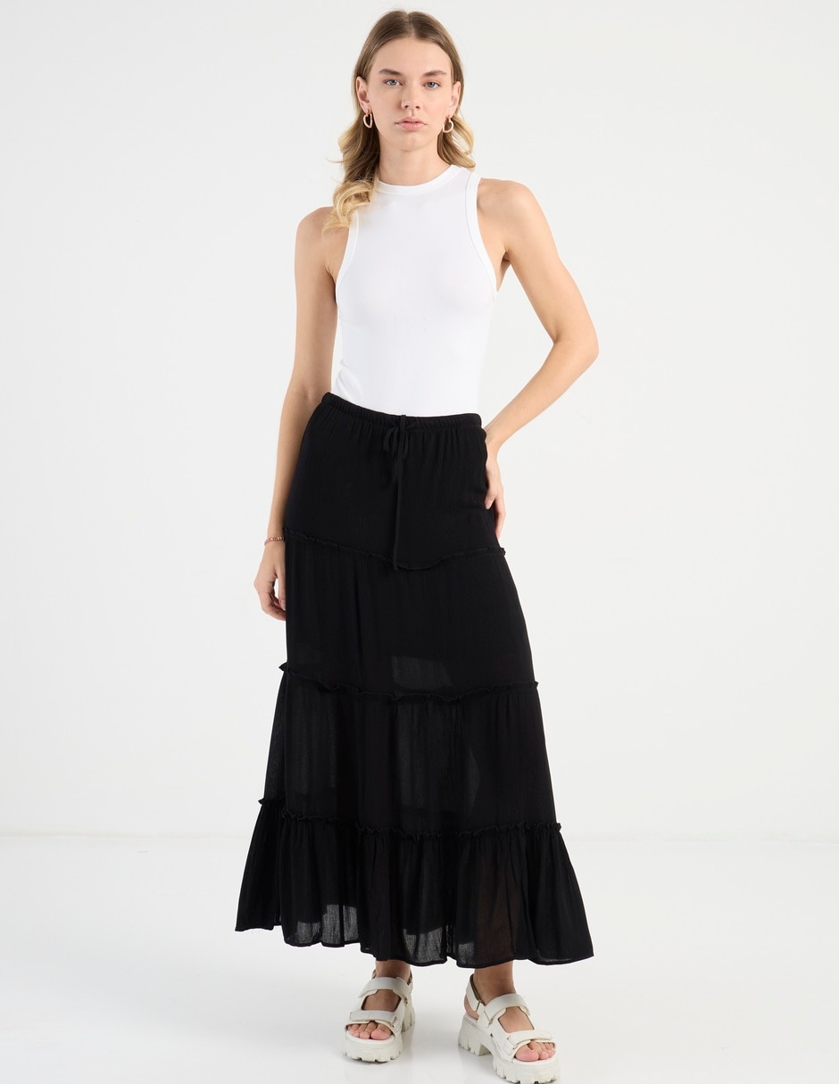 Falda crop a la cintura 3