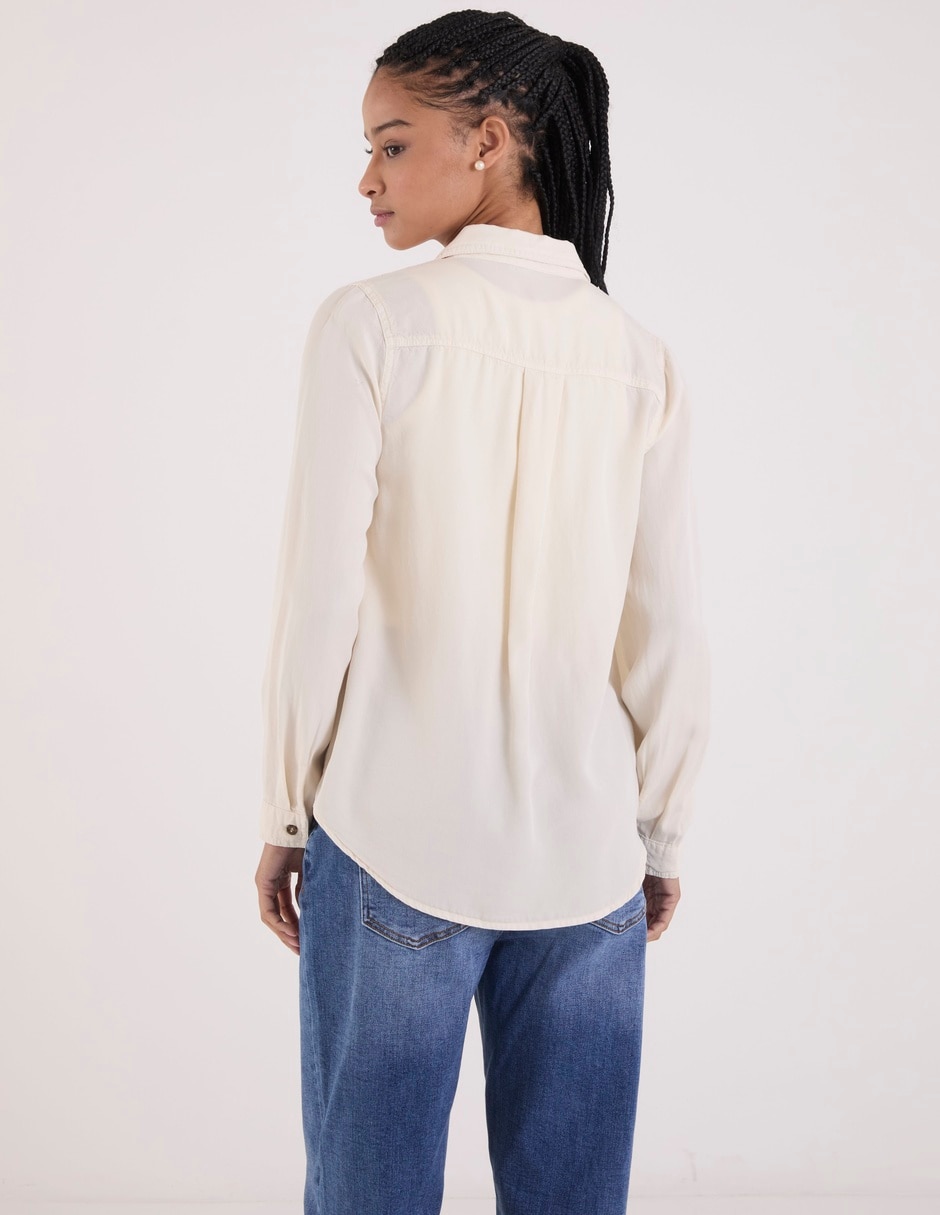 Blusa camisera manga larga para mujer 6