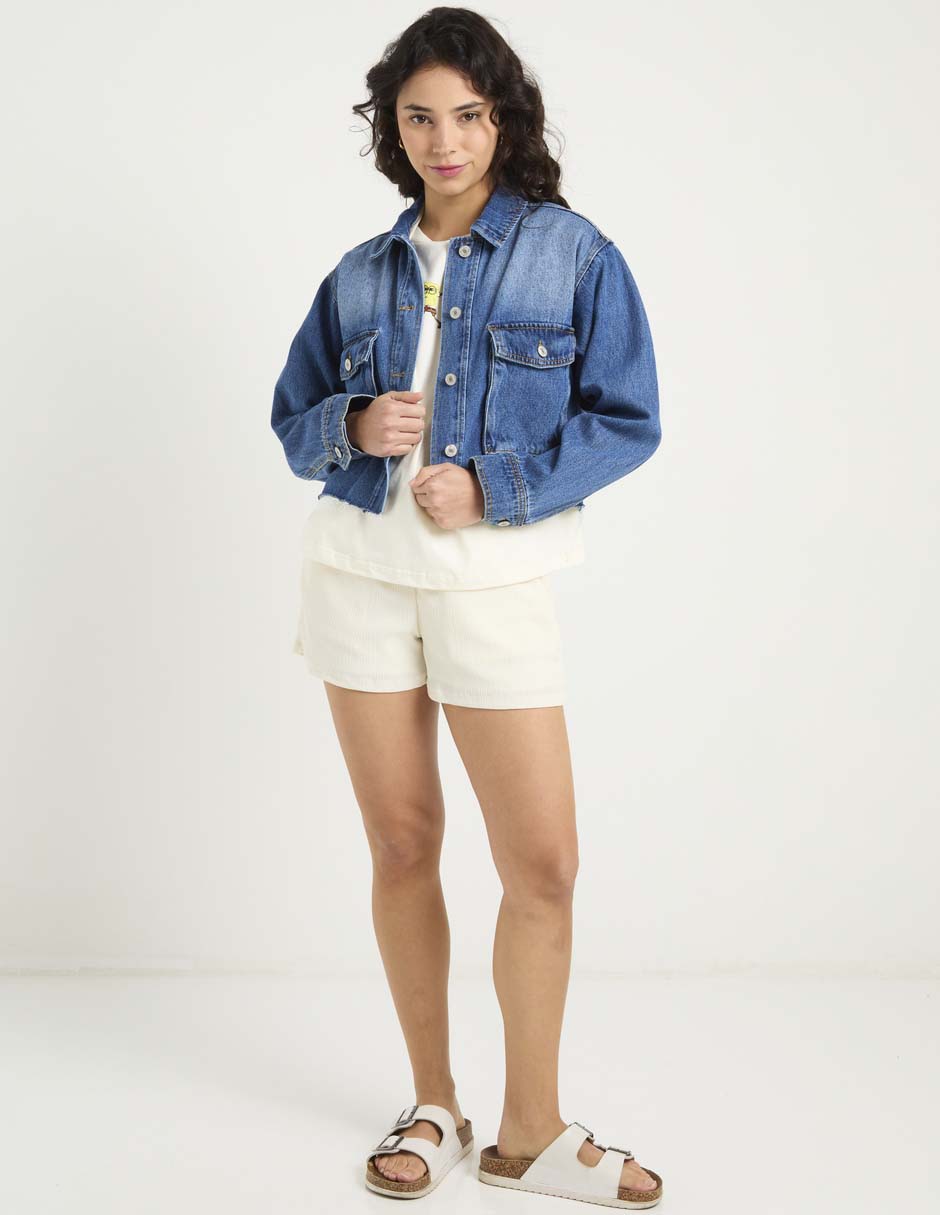 Chamarra denim de mezclilla para mujer 3
