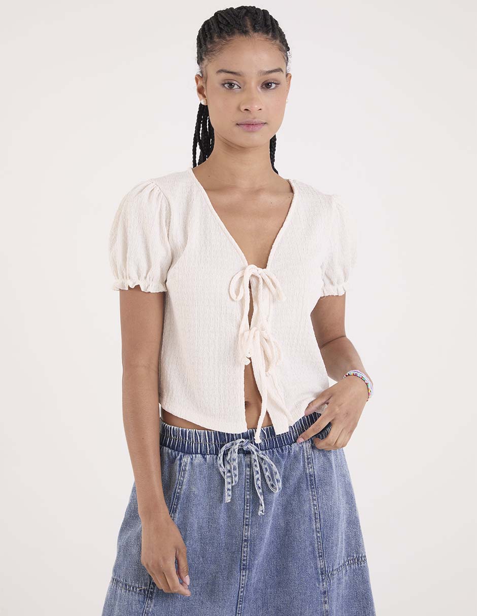 Blusa manga corta para mujer