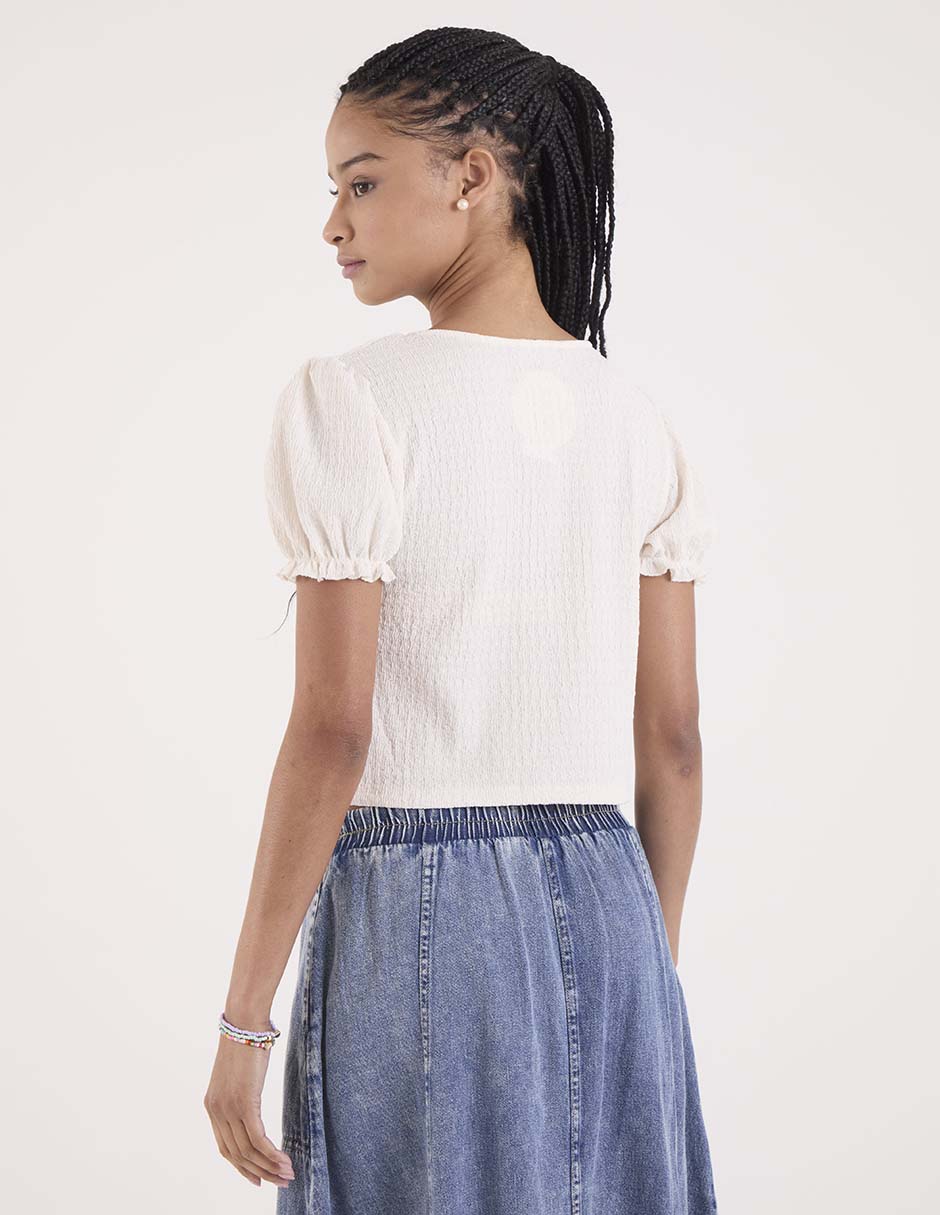Blusa manga corta para mujer 6