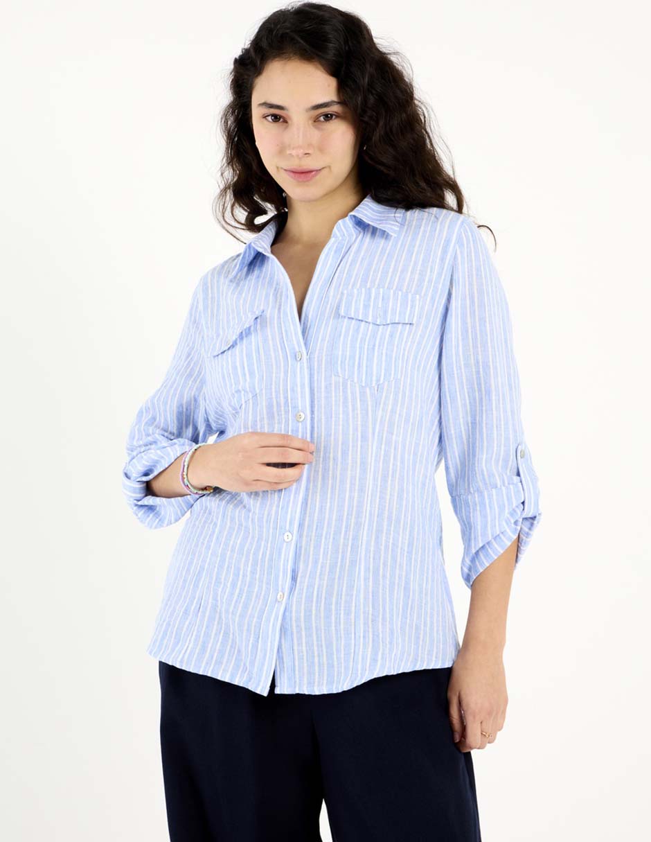 Blusa camisera manga al codo para mujer Blusa camisera manga al codo para mujer