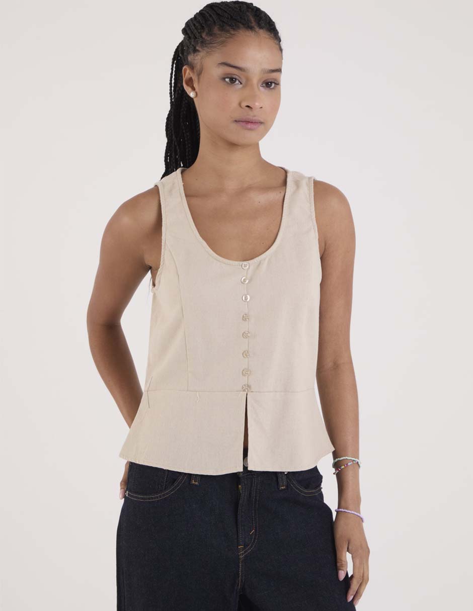 Blusa sin manga para mujer 2