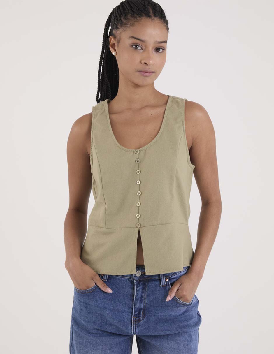 BLUSA COFFEE BEAN LTP2, G, VERDE OLIVO