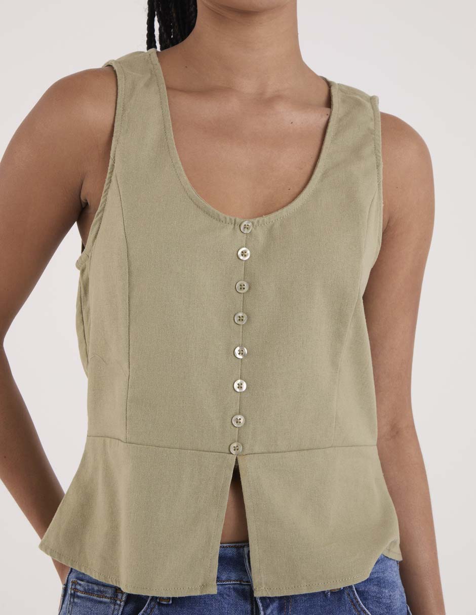 BLUSA COFFEE BEAN LTP2, G, VERDE OLIVO
