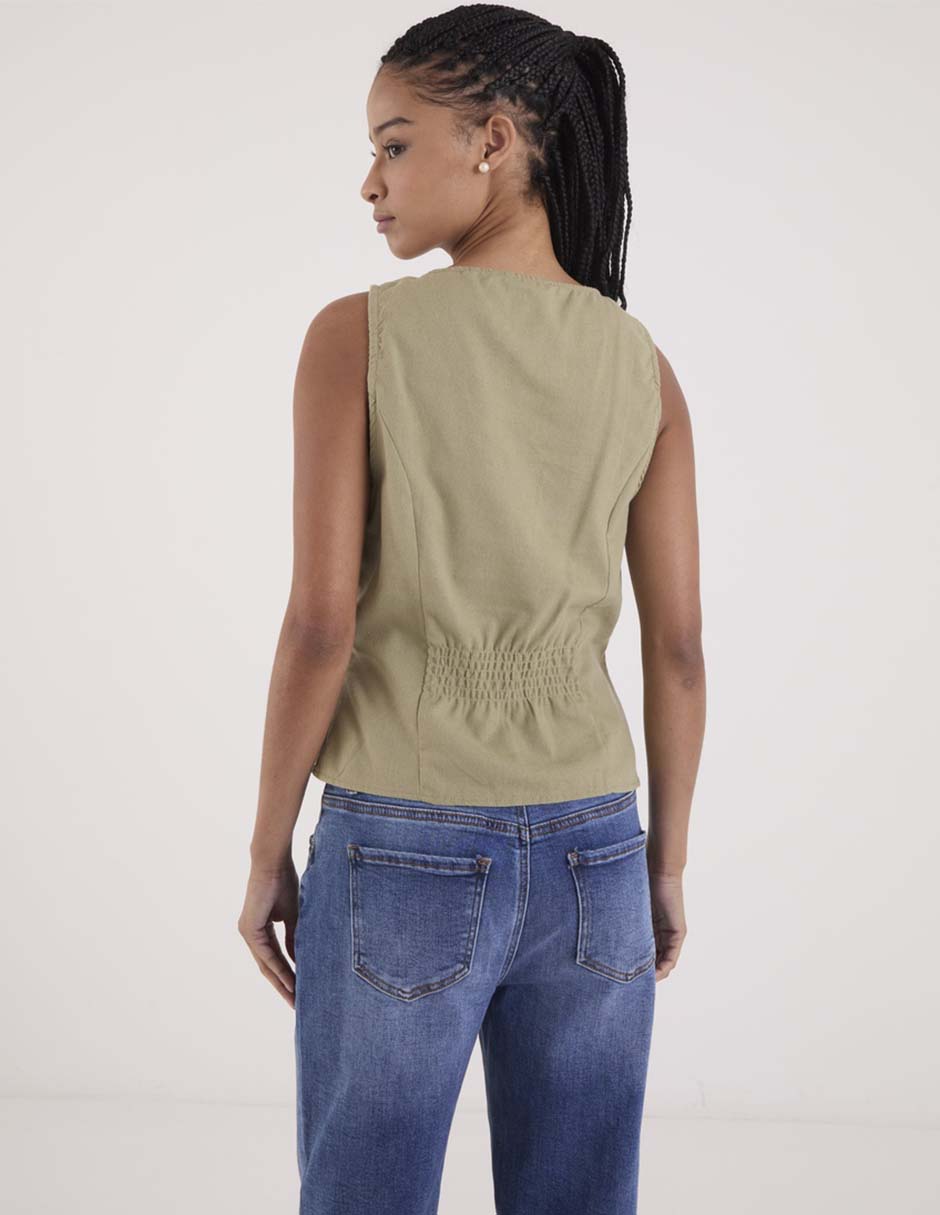 BLUSA COFFEE BEAN LTP2, G, VERDE OLIVO