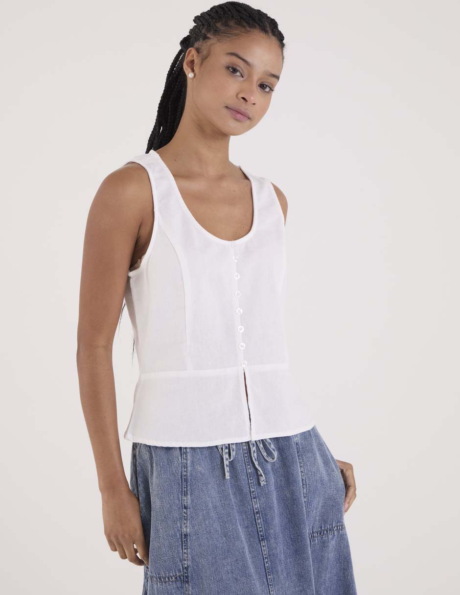 Blusa sin manga para mujer