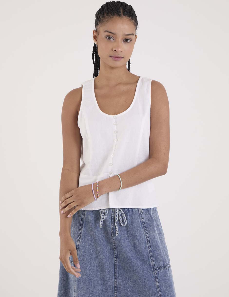 Blusa sin manga para mujer 2