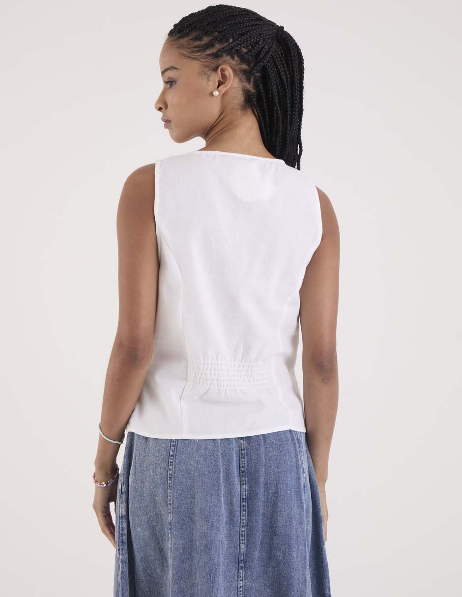 Blusa sin manga para mujer 6