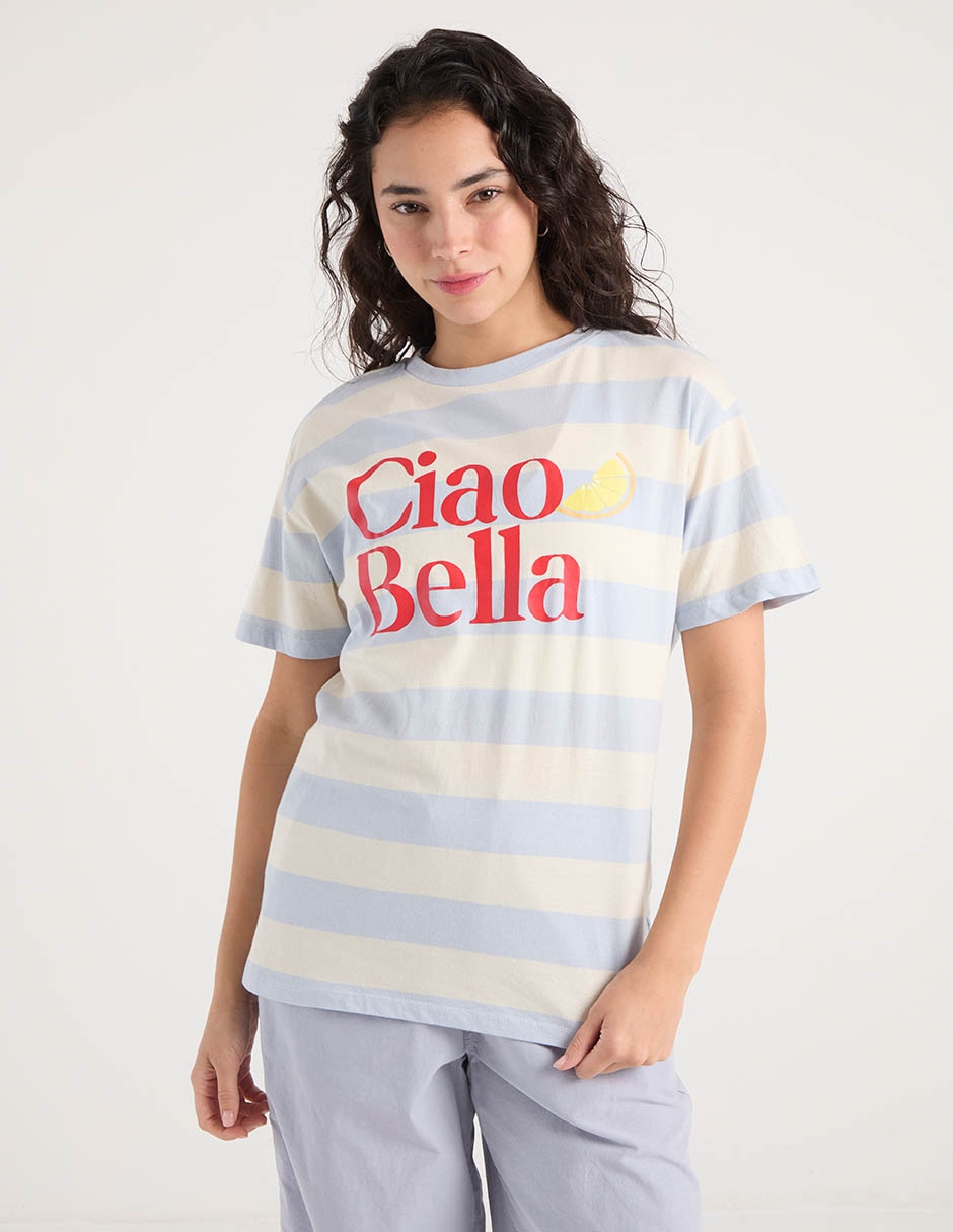 Playera manga corta cuello redondo para mujer 2