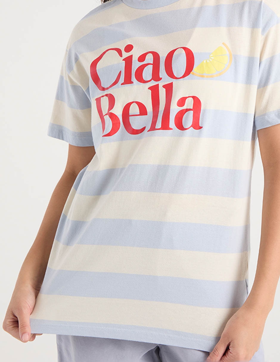 Playera manga corta cuello redondo para mujer 5