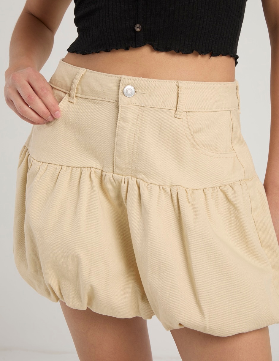 Falda mini Coffee Bean a la cintura