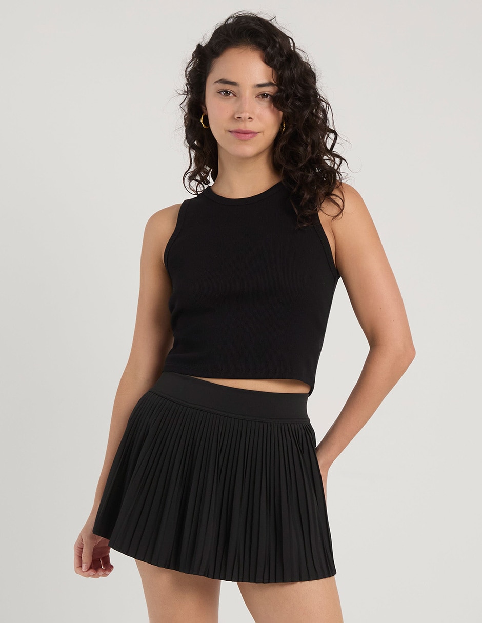 Falda short a la cintura