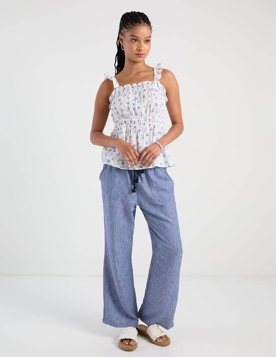 Pantalón pijamero relajado para mujer 3