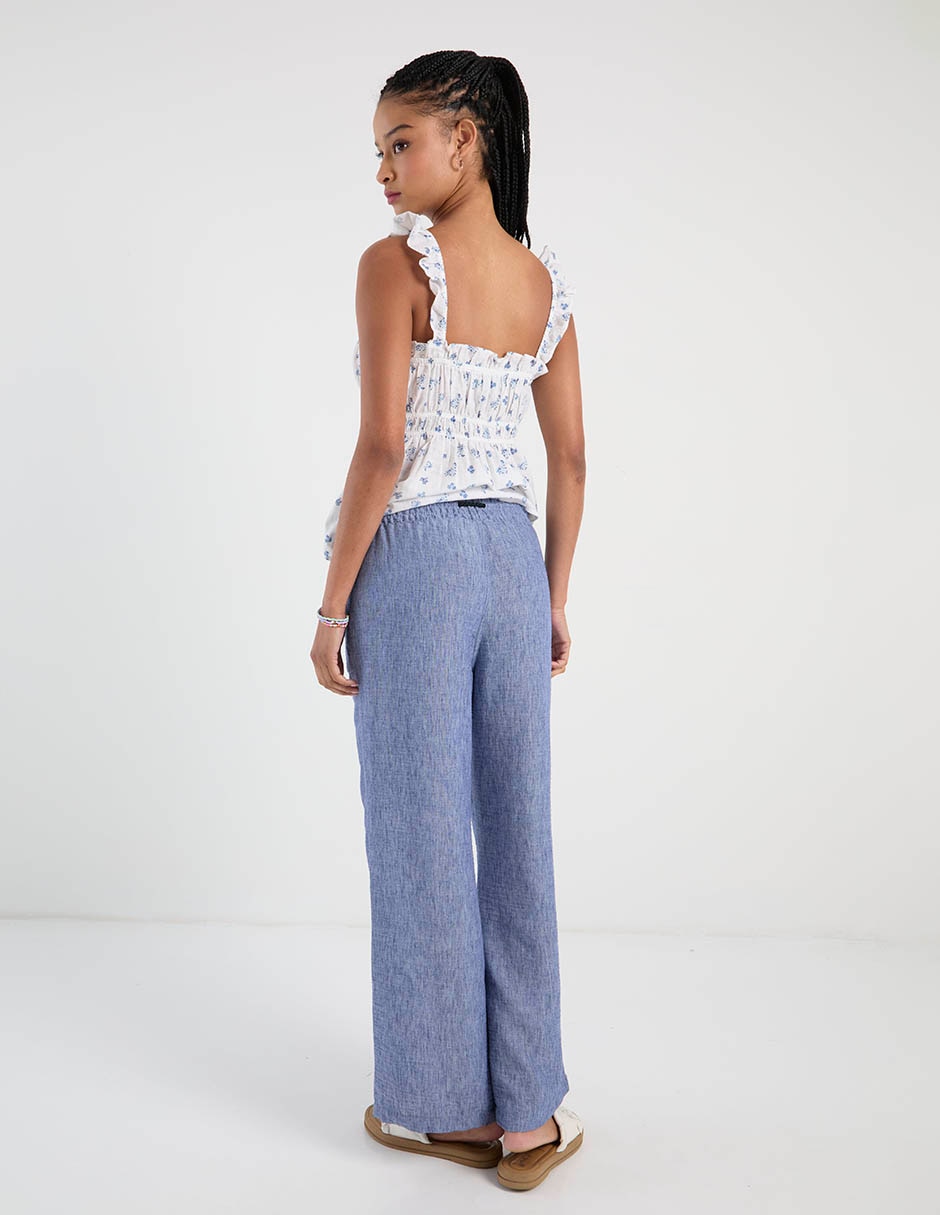 Pantalón pijamero relajado para mujer 6