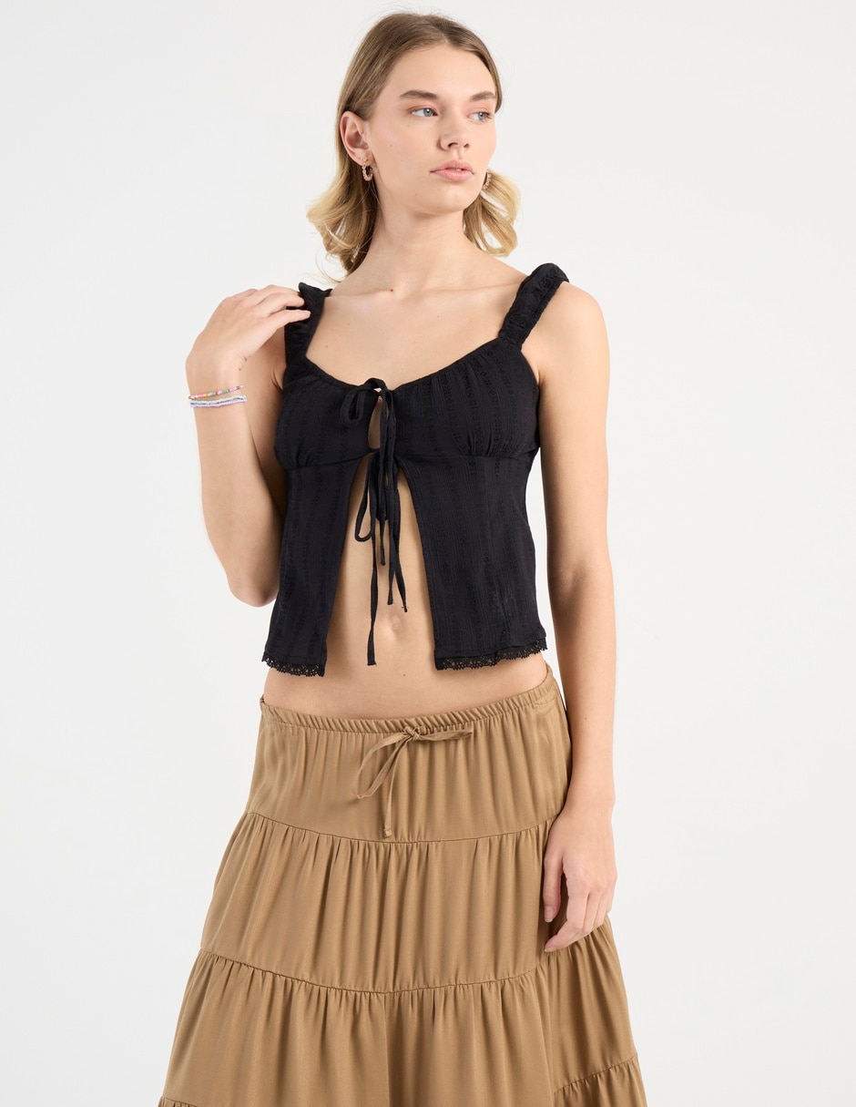 Top con escote medio tirante ancho 2